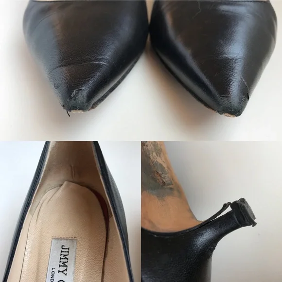 Jimmy Choo Classic Black Pointed Heels - Picture 5 of 7
